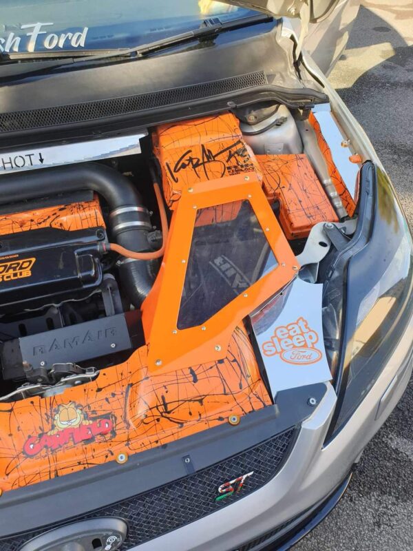 FOCUS MK2 PRE-FACELIFT & FACELIFT Aluminium cold air shroud with perspex window to suit RS slam panel - Image 3