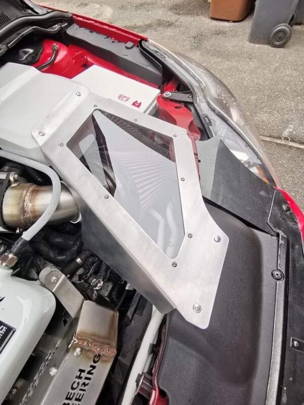 FOCUS MK2 PRE-FACELIFT & FACELIFT Aluminium cold air shroud with perspex window to suit RS slam panel - Image 21