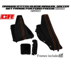 SUEDE MANUAL GEAR GAITER & HAND BRAKE SET FOR FORD FOCUS MK2 PRE-FACELIFT 2005 - 2008
